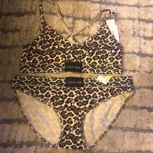 Ck racerback Bralette and bikini set